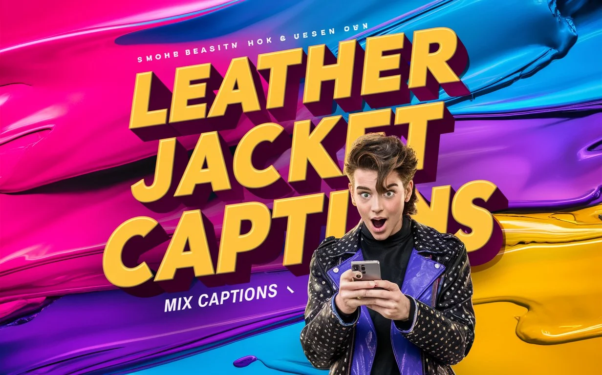 Leather Jacket Captions